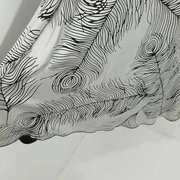 {Amy Michelson for Holly Harp} Vintage Feather Print Dress - Picture 6 of 14